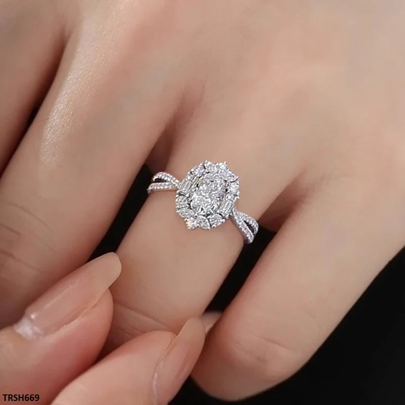 TRSH669 BJF Oval Stone Ring Adjustable - TRSH