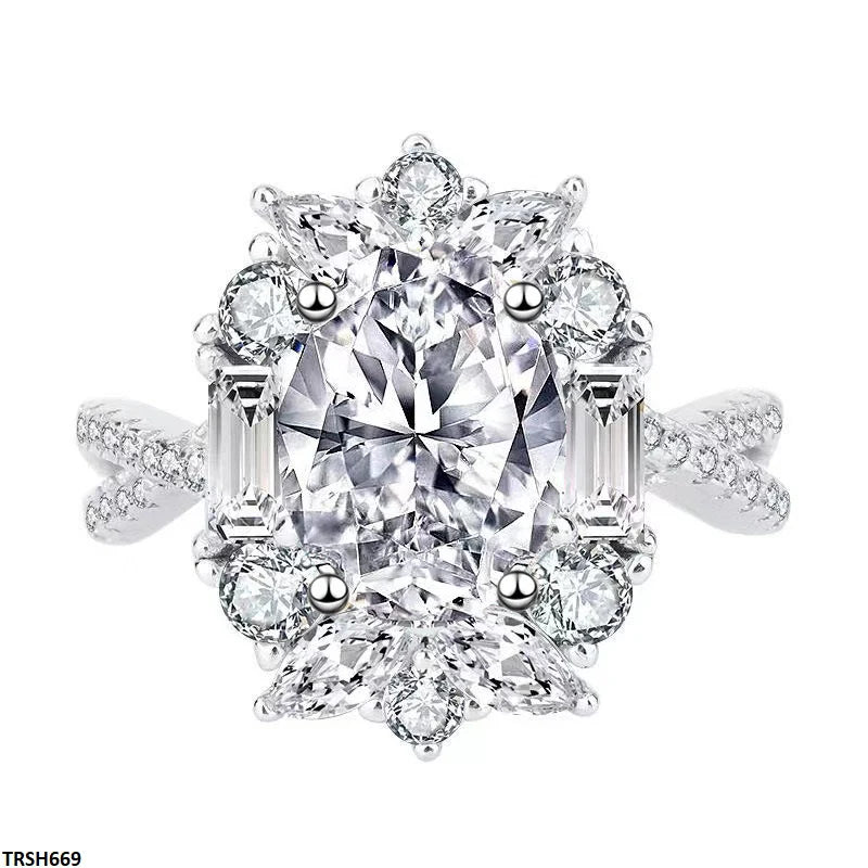 TRSH669 BJF Oval Stone Ring Adjustable - TRSH