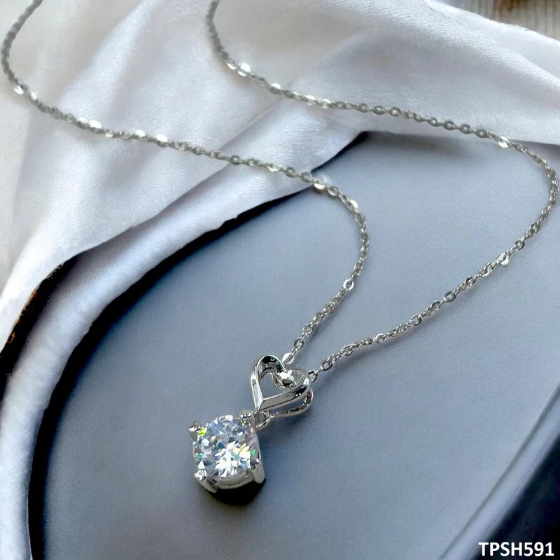TPSH591 JJF Round Heart Pendent -CPSH